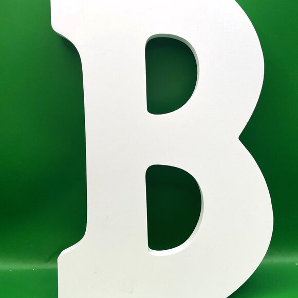 Wood Alphabet Letters A B C D White Crafting Home Décor Kids Room Classroom Art - Picture 6 of 12